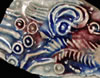Hand Painted and Molded surface decoration / decorative technique example
