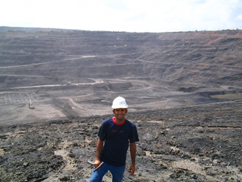 Herrera at fossil site