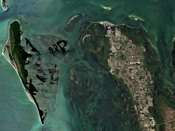 Satellite map of Fort Myers and surrounding islands
